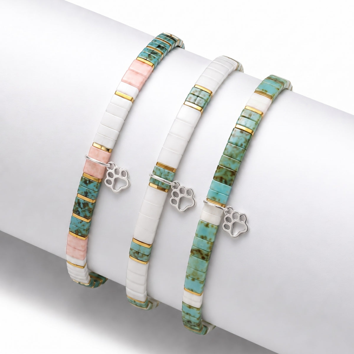 Coral Reef (Set of 3 Tile Bracelets)
