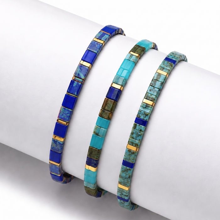 Deep Sea (Set of 3 Tile Bracelets)