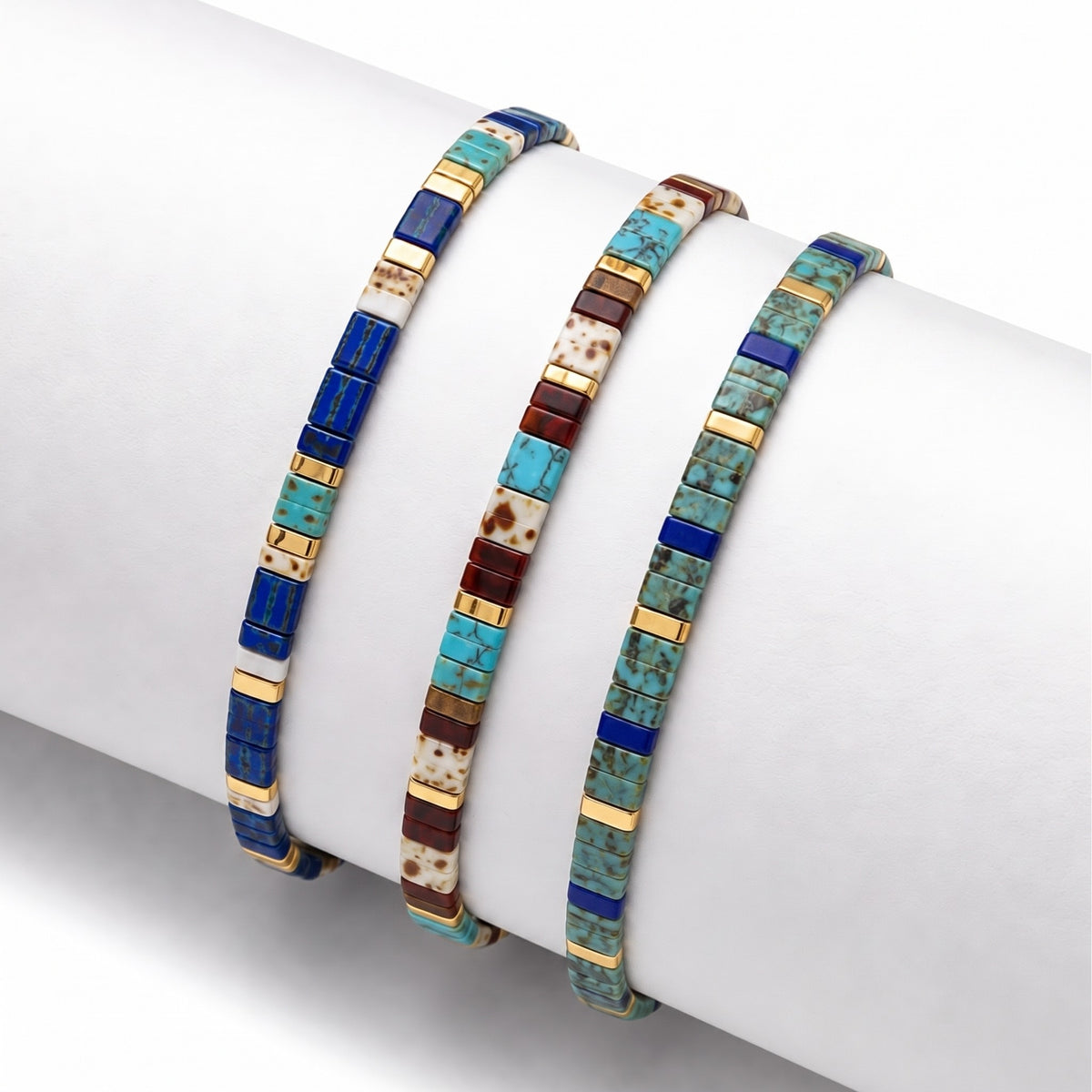 Lagoon (Set of 3 Tile Bracelets)
