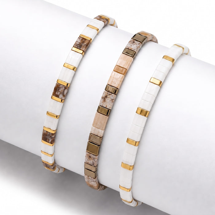 Sandstone (Set of 3 Tile Bracelets)