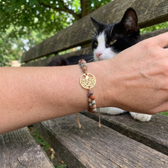 Worn — ebony-tree-of-life-bracelet